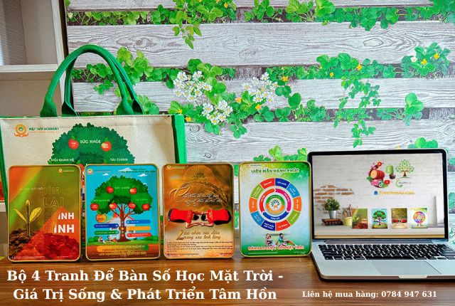 Combo 3 – Bộ 4 Tranh Để Bàn Số Học Mặt Trời | Giá Trị Sống - Phát Triển Bản Thân